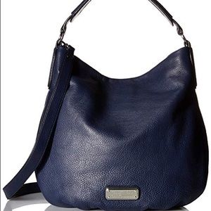 Marc Jacobs hobo leather handbag navy blue